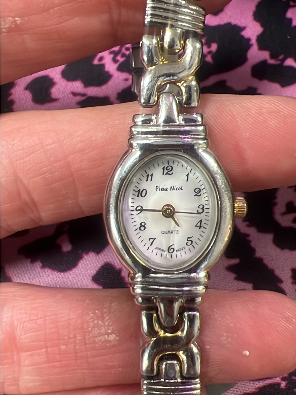 Women's Silver and White Bracelet Watch